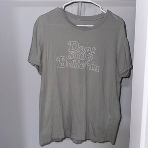 Don’t stop believin oversized tee